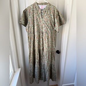 Victoria Dunn Midi Garden Green Floral Dress 3X